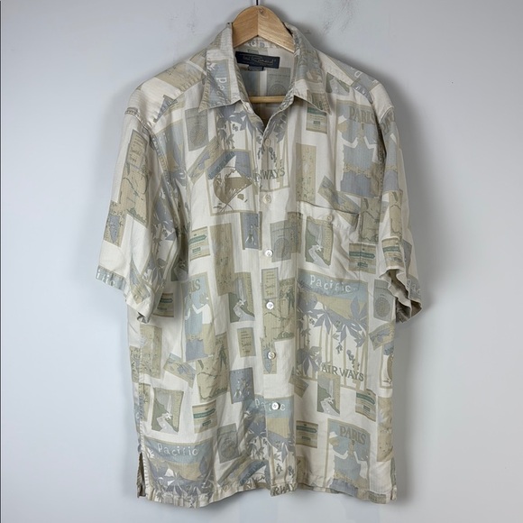 Tori Richard Silk Shirt with Graphic Design Size Large - Picture 1 of 5